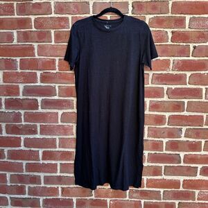 Eileen Fisher $148 Women's Organic hemp cotton Short Sleeve dress black XS